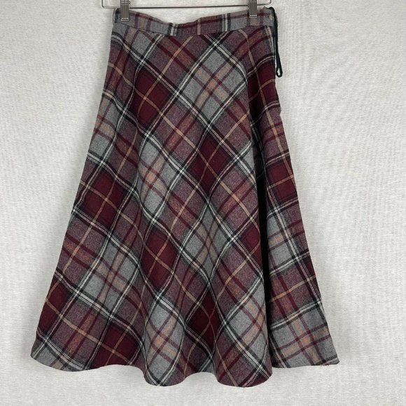 Jc Penney Fashions Vintage Wool Blend Plaid Midi - Picture 8 of 11